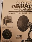 1923 Old Magazine Print Ad  Geraco Music Master Radio Producer Wooden Horn
