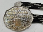 Vintage 1995 Prca Nfr Xxxvii Western Belt Montana Silversmiths Buckle Rodeo Rare