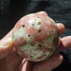 Plum Opal Crystal Sphere Polished Orb With Green Matrix 2 3    12 Oz