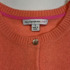 Isaac Mizrahi Live  100  Cashmere Coral Crewneck Button-front Cardigan Size S