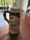 Vintage German Musical Lidded Beer Stein Decorated With Dancing Figures