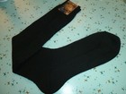 Vtg 60s Mens Black Dress Socks Over The Calf Filo Di Scozia Sz 11 5-12 Italy