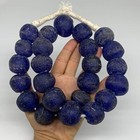 2 12 Lbs  25mm-31mm  1 Strand  25 Beads  Blue Sea Glass Beads  B35665
