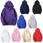 Fashion Men Plain Pullover Hoodies Casual Hooded Sweatshirts Long Sleeve Tops