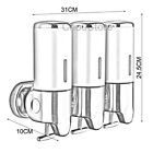 Bathroom Triple Shower Gel Dispenser Body Lotion Shampoo Liquid Soap Dispenser