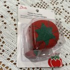 Dritz Large Tomato Pin Cushion 3   4  With Strawberry Emery Sewing Needle Holder