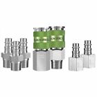7pc Legacy Flexzilla 3 8  Pro High Flow Air Hose Coupler Fitting Set A53657fz