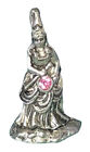 Vintage Pewter Miniature Figurine Princess With Jewel