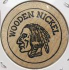 Vintage San Jose  Ca Coin Shop Wooden Nickel -  1 Token California