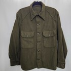 Military Field Jacket Korean War 50 s Era Mens Sz L Shetland Wool Olive Drab Vtg