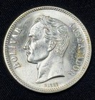 1936 Venezuela 2 Bolivares Silver Coin Y 23 - Key Date High Grade Vintage