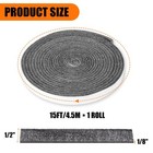 Smoker Gasket Seals 15 Ft  1 2  X 1 8  High Temp Grill Gray Gasket-15ft
