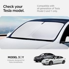    spigen Front Windshield Sunshade For All Tesla Model Y   3   Dual Layered Pro