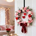 Mcfull Wreath Hangers For Front Door Valentines Day 12 Inch  Black 