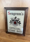 Vtg Seagrams 80s Home Bar Sign Decor Man Cave Pub Distillery Alcohol Mcm Rare
