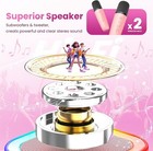 Karaoke Machine For Kids Adults  Portable Bluetooth Mini Karaoke With 2 Mic Pink