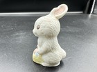 Vintage 1982 Hallmark Ceramic Easter Bunny Rabbit Egg Basket Figurine