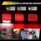 2x Red Led Rear Tail Brake Light For 85-95 Chevy G20 G30   Gmc G1500 G2500 G3500