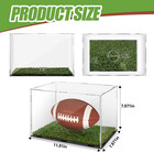  clear Acrylic Football Display Case With Grass Pad 