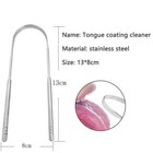 3 Colors Stainless Steel Tongue Scraper U-shaped Metal Fresh Breath Cleaning Coa