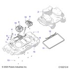 Polaris Radiator Shroud  Lower  Gloss Black  For Sportsman Atv - 5451986-070