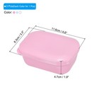 3 Pack Soap Holder Bar Soap Dish Container Travel Soap Case Blue White Pink