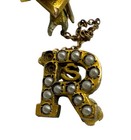 Vintage        Sigma Alpha Gamma Fraternity Pin 10k Gold Enamel Seed Pearls