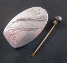 Vintage Mexican Sterling Silver Snuff Perfume Bottle Hand Engraved Gifts For Her
