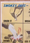 Vintage Original 1949 Smokey Bear Paper Poster  smokey Says -  Fire Prevention