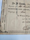 Antique 1866 Washington Lead Co 683 Shares  Seal   Stamped  Stock Certificate