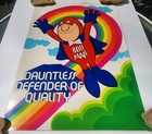 Vintage 1973  Budman Budweiser Rainbow Beer Poster 