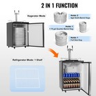 Uimoso Beer Kegerator Draft Beer Dispenser Full Size Keg Refrigerator Dual Tap