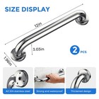 2 Pack Shower Grab Bar  Stainless Steel Bathroom Grab Bar  Shower Handle Bath   