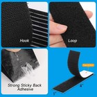 10 Sets Of 4  X 1  Hook And Loop Strips Heavy Duty Self Adhesive Black Fastener