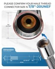 Iviga 38  Commercial Sink Faucet Sprayer Hose  38 Inch  Polished Chrome