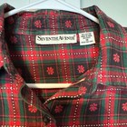 Seventh Avenue Vintage Holiday Plaid Poinsettia Button Down Shirt 1x