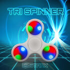 White Led Hand Spinner Tri Fidget Focus Desk Toy Edc Adhd Autism Kids Adult X100