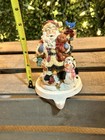 Vintage Heavy Santa Christmas Stocking Holder