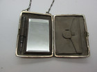 Antique Art Nouveau Sterling Silver Leather Ladies Wallet Purse Pen Clean 107g