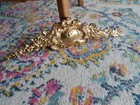Vintage French Bronze Over Door Fronton Pediment Markings Lw