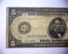 1914  5 Federal Reserve Note    cleveland  Ohio     Large4 D     Still A Keeper     