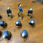 Vintage Auburn Rubber Toy Football Team Lot Of Eleven Players Blue Uniforms Rare
