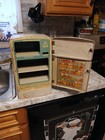 Vintage Child s White Wolverine Tin Refrigerator  1950 s