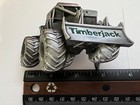 Timberjack Green Enamel Belt Buckle Solid Metal Sturdy 3-d 550 Skidder