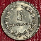 Au Details 1972 El Salvador 5 Centavos Coin-dec178