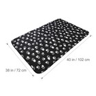 Black Pet Bed Mat Fleece Cushion Soft Reusable Dog Cat House Mat