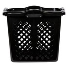 2 Bushel Lamper Plastic Laundry Basket With Silver Handles  Black  Adult