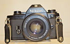 Nikon Em 35mm Film Slr Camera 50mm F 1 8 Pancake Lens  New Light Seals - Tested