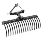 50  3-point Rock Rake Tractor Attachment Category 1 Hitch With 18 Steel Tines