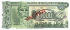 Albania 1000 Leke Lek 1994 P-58s Unc Specimen Banknote W  Serial Number Ab000000